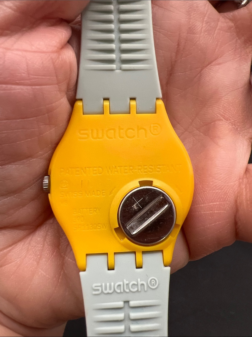 Swatch Mint Strap with Orange Case Analog Silicone Watch - Picture 6 of 8